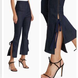 NWT CINQ A SEPT Lou Side-Split Denim Pants Indigo size 10